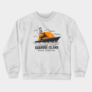 Vintage Anchor and Rope for Traveling to Roanoke Island, North Carolina Crewneck Sweatshirt